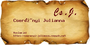 Cserényi Julianna névjegykártya