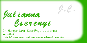 julianna cserenyi business card